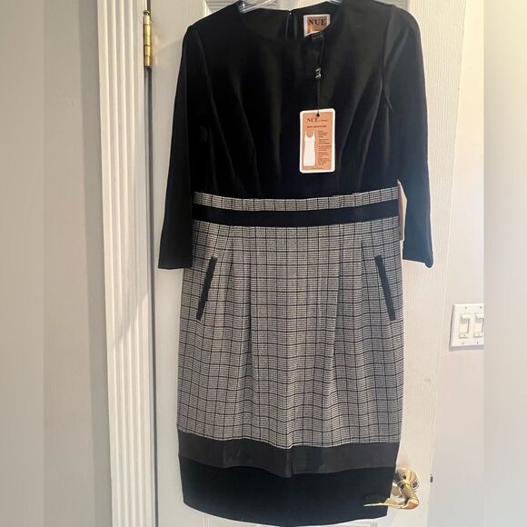 NWT Nue by Shani midi long sleeve women's‎ dress size 10 - Picture 1 of 14